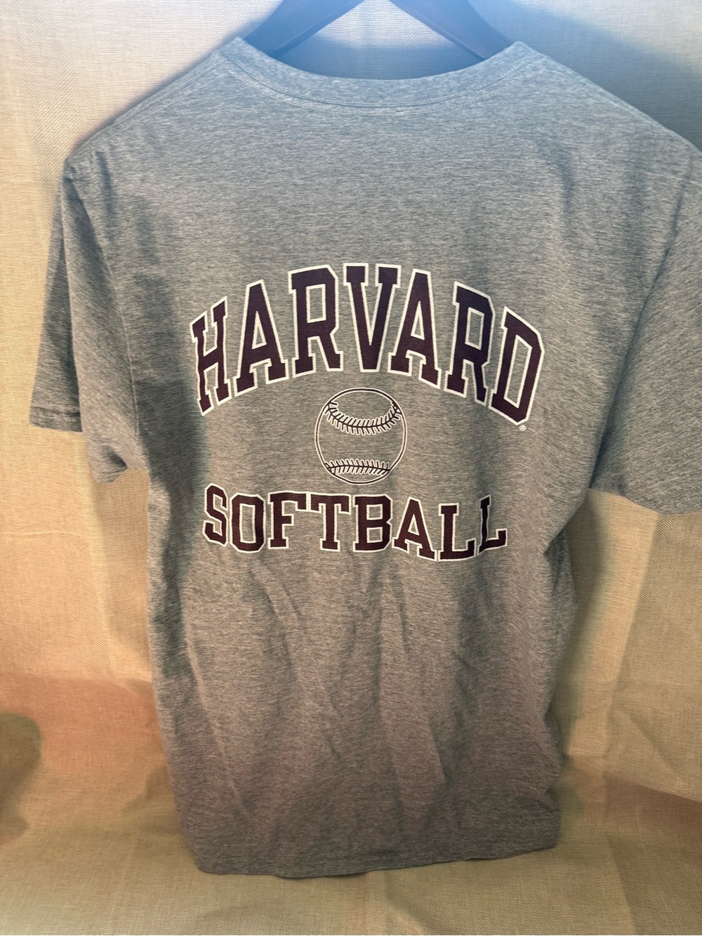 Russell Athletic Grey Harvard Softball Graphic Tee